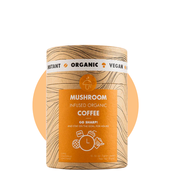 Mushroom Cups Go Sharp: arabica bio con lion's mane in bustine
